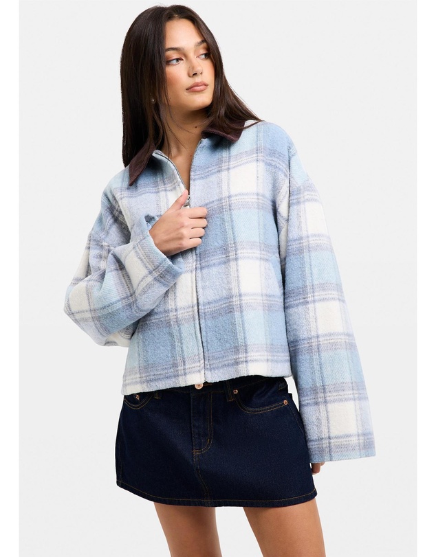 Subtitled - Nevada Plaid Oversized Jacket