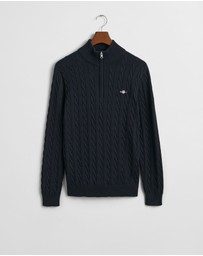 Gant - Cotton Cable Half-Zip Knit