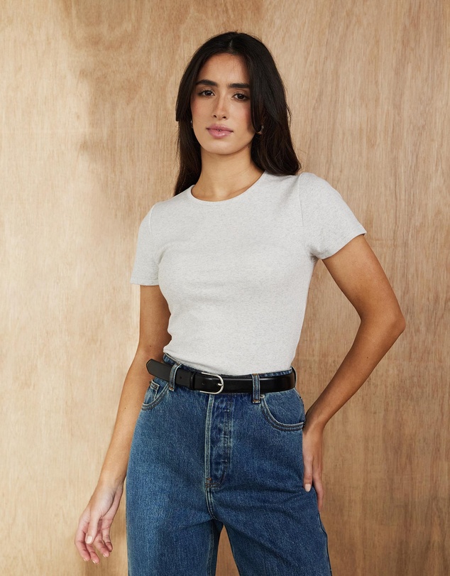 Atmos&Here - Organic Cotton Slim Fit Rib Tee
