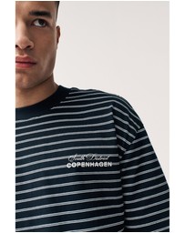 NEXT - Relaxed Fit Stripe Heavyweight 100% Cotton T-Shirt