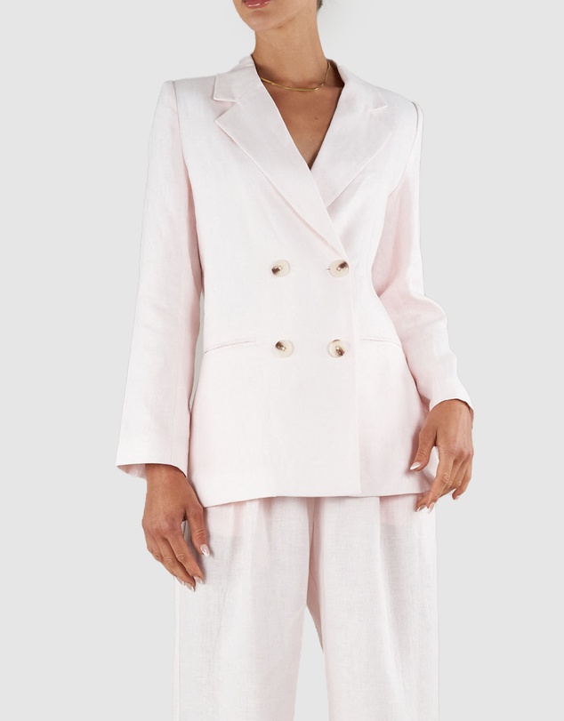 Amelius - Azure Linen Blazer