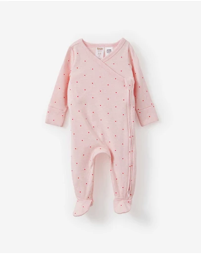 Cotton On Kids - Organic Cross Over Zip Romper