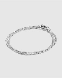 Nialaya Jewellery - Sterling Silver Wrap-Around Bracelet