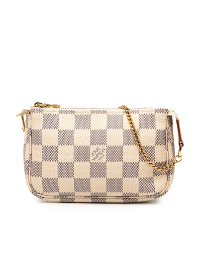 Pre-Loved by Azura Reborn - Pre-Loved Damier Azur Mini Pochette Accessoires