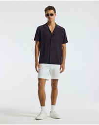 Calibre - Camp Collar Silk Shirt Currant