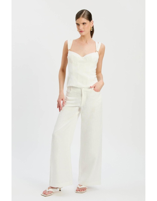 Bardot - Serafina Linen Mid Rise Pant