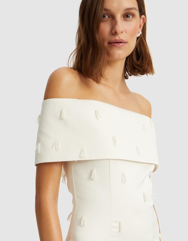 ROTATE - Beaded Satin Mini Dress
