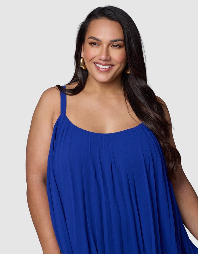 Pink Dusk by Curve Project - Sinful Heart Pleated Maxi Dress