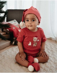 Purebaby - Postie Santa Bodysuit Christmas -Kids-Babies