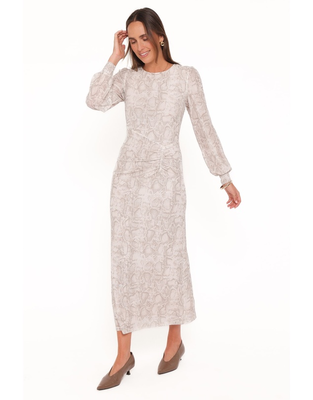 Petal & Pup - Clemens Mesh Maxi Dress - Snake Print