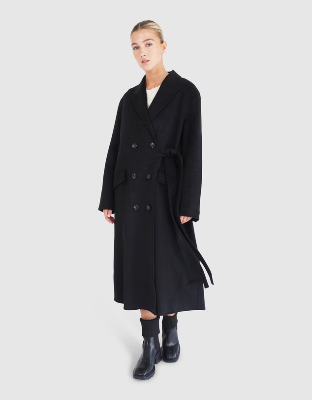 Belle & Bloom - Right There Side Tie Coat
