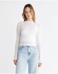 Calvin Klein Jeans - Double Layered Sheer Top