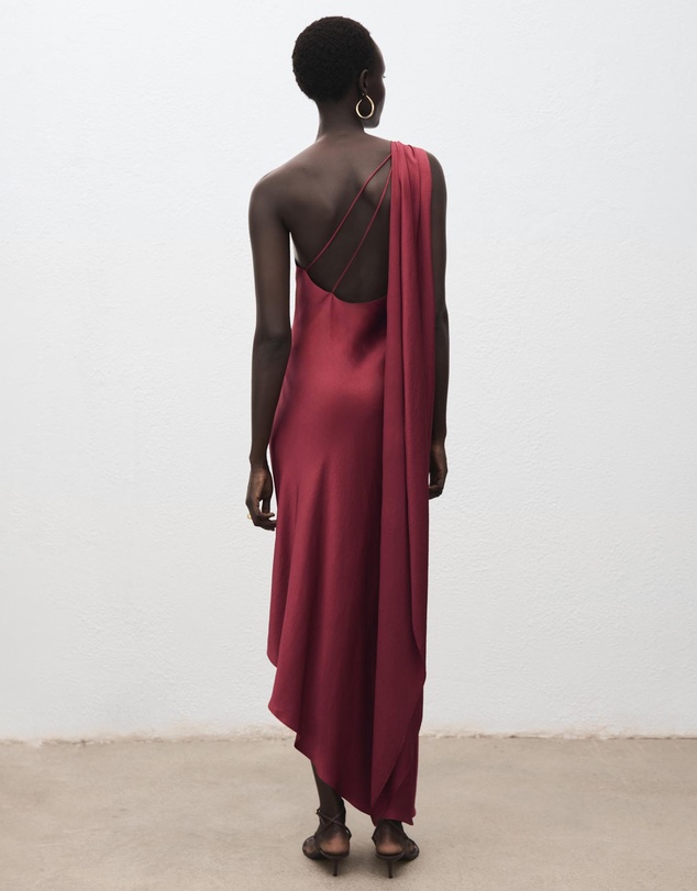 M.N.G - Asymmetrical Satin Dress