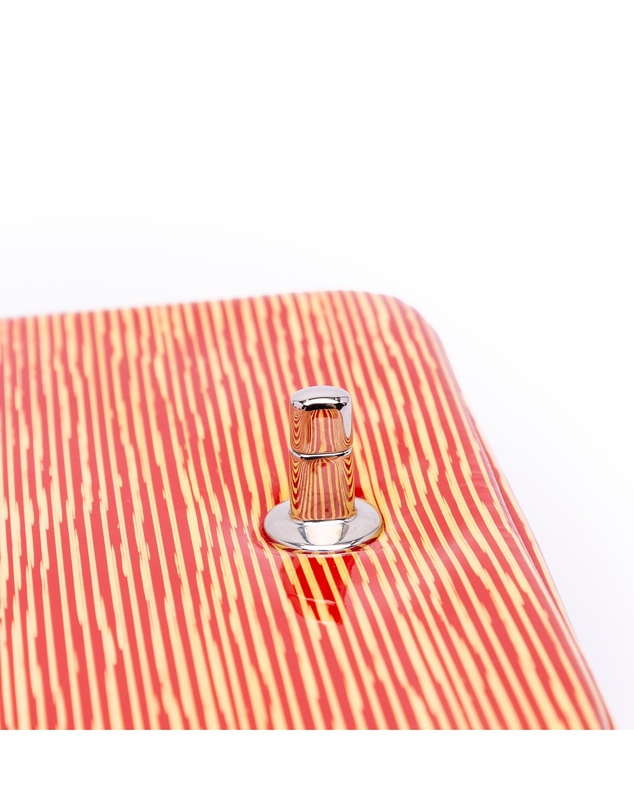 Pre-Loved by Azura Reborn - Pre-Loved Mini Square Classic Patent Striped Single Flap
