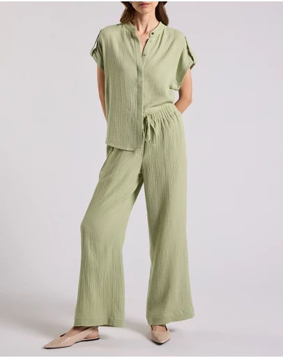 David Lawrence - Maurine Cotton Crinkle Pants