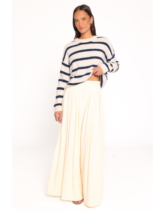 Petal & Pup - Renae Knit Sweater - White Blue Stripe