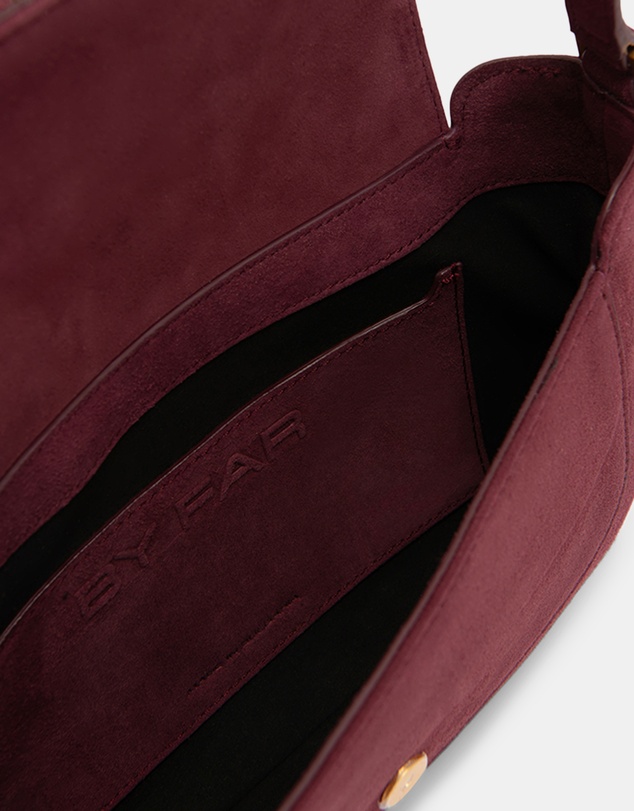 By Far - Miranda Sour Cherry Suede Leather Bag