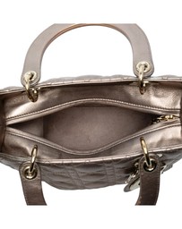 Pre-Loved by Azura Reborn - Pre-Loved Medium Metallic Lambskin Cannage Lady Dior