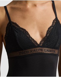 Polo Ralph Lauren - Love Collection Ribbed Cotton Blend Triangle Bodysuit