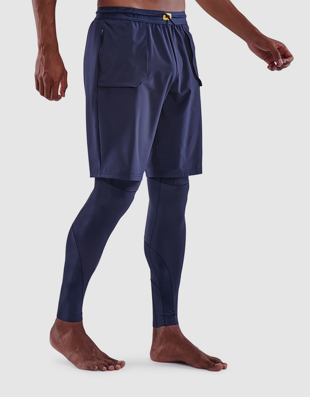 SKINS - SKINS Compression Series-5 Men's Travel And Recovery Long Tights Navy