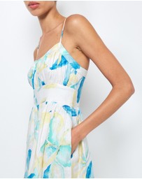 AERE - Kira Linen Midi Dress