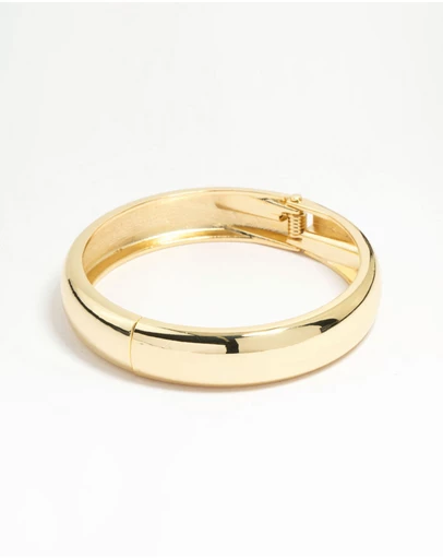 Lovisa - Gold Plated Smooth Hinged Bangle