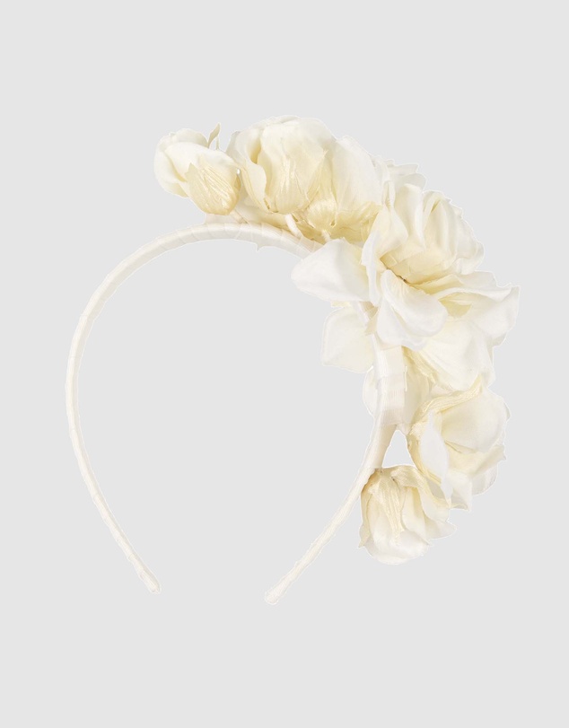 Max Alexander - Large Cream Flower Headband Fascinator