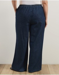 Atmos&Here Curvy - Alma Denim Chambray Pants
