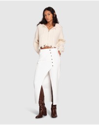 Belle & Bloom - Can't Forget You Denim Midi Skirt