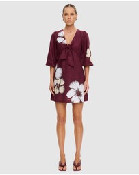 KIVARI - Brodie Tie Front Mini Dress