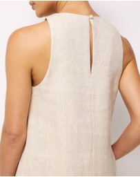 AERE - Lila Linen Shift Mini Dress