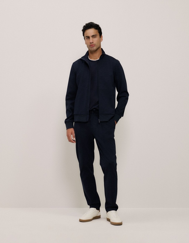 Trenery - Ponte Zip Through Jacket in Navy