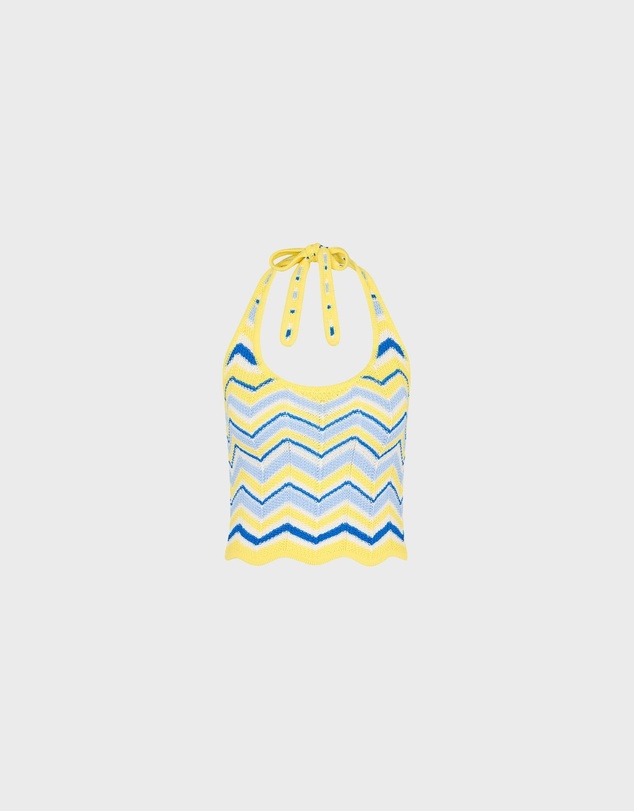 Kulani Kinis - Chevron Knit Halter Tank Top