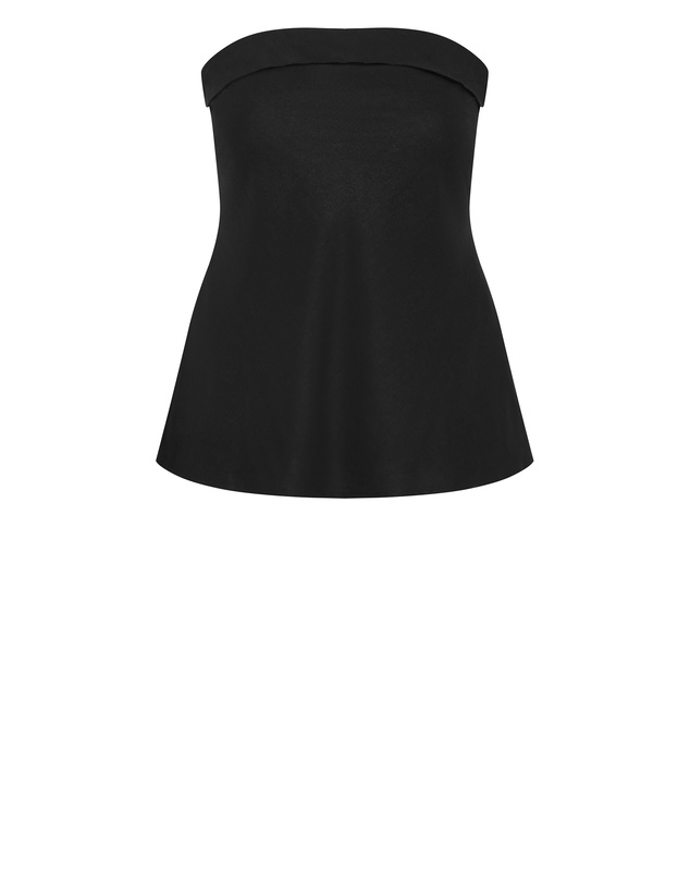City Chic - Holly Strapless Linen Top