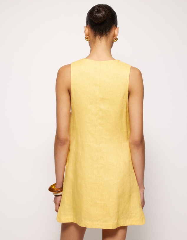 AERE - Bari Linen Button Down Mini Dress