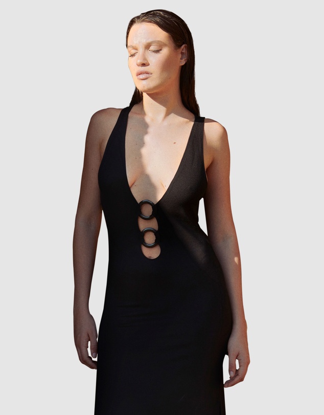 Passionata - Ava Jersey Plunge Neck Long Beach Dress