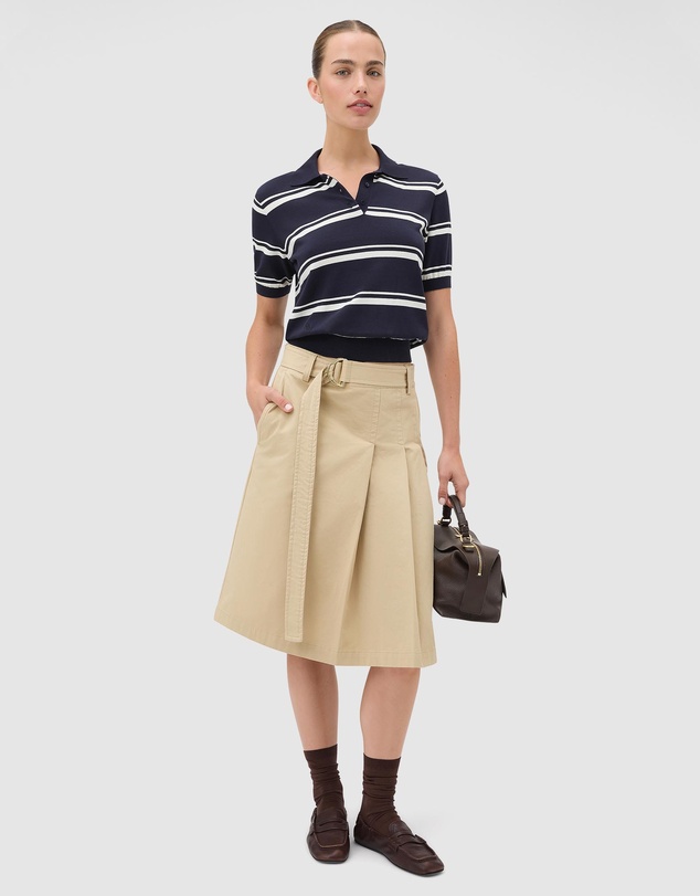 Oroton - SS Stripe Knit Polo
