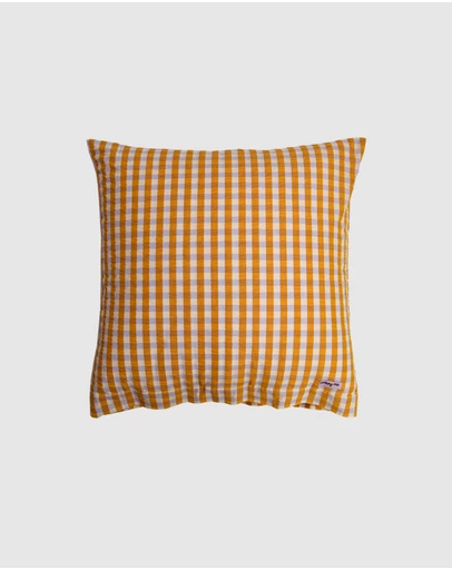 Mosey Me - Mango Seersucker Euro Pillowcase Set