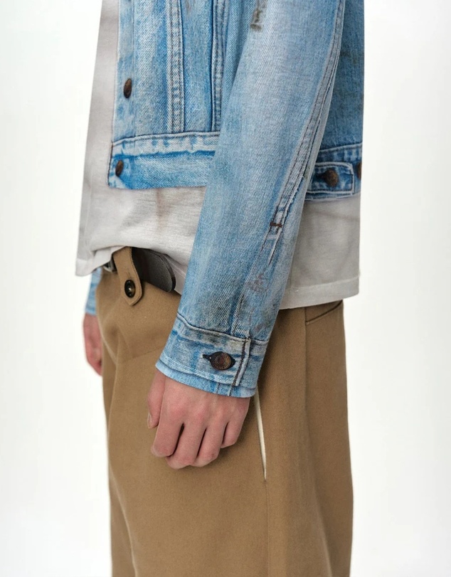 Andersson Bell - Denim Jacketed Trompe-LOeil L/S T-Shirt - Unisex