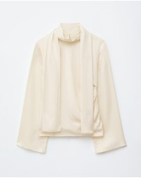& Other Stories - Scarf-Detail Satin Blouse