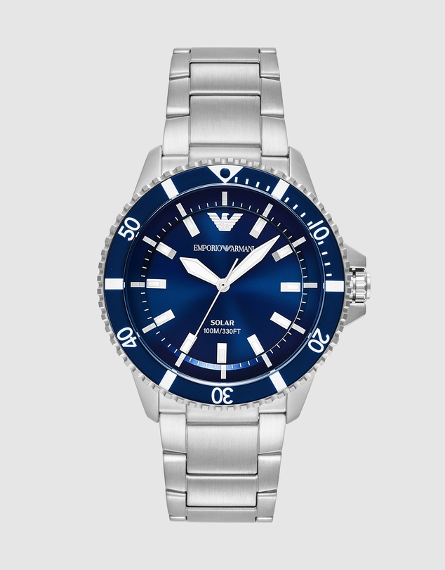 Emporio Armani - Silver Tone Analogue Watch