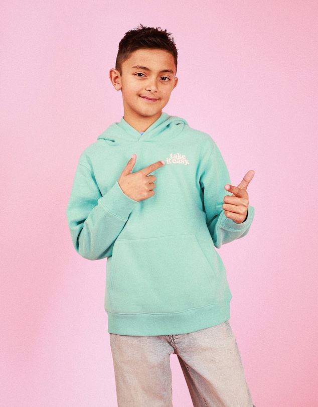 Skwosh - Take It Easy Kids Slang Hoodie in Moss