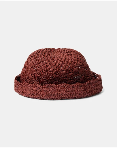 Damson Madder - Raffia Tulip Bucket Hat