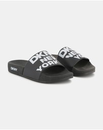 DKNY - Logo Aqua Slides - Kids-Teens