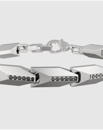 GUESS - Silver-Tone Matte Crystals Bracelet