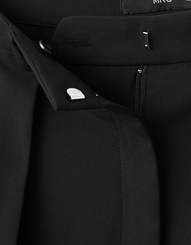 M.N.G - Wide-Leg Mid-Rise Pleated Trousers