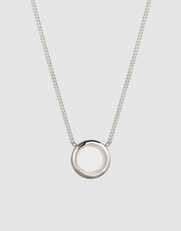 Elli Jewelry - Rock Crystal Bezel Necklace in 925 Silver