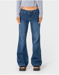 Rusty - Shorty Freida Flare Low Rise Jeans