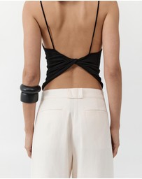 St. Agni - Twist Back Knit Top