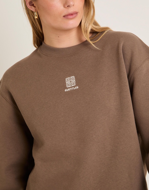 Subtitled - Spiros Oversized Crew Jumper